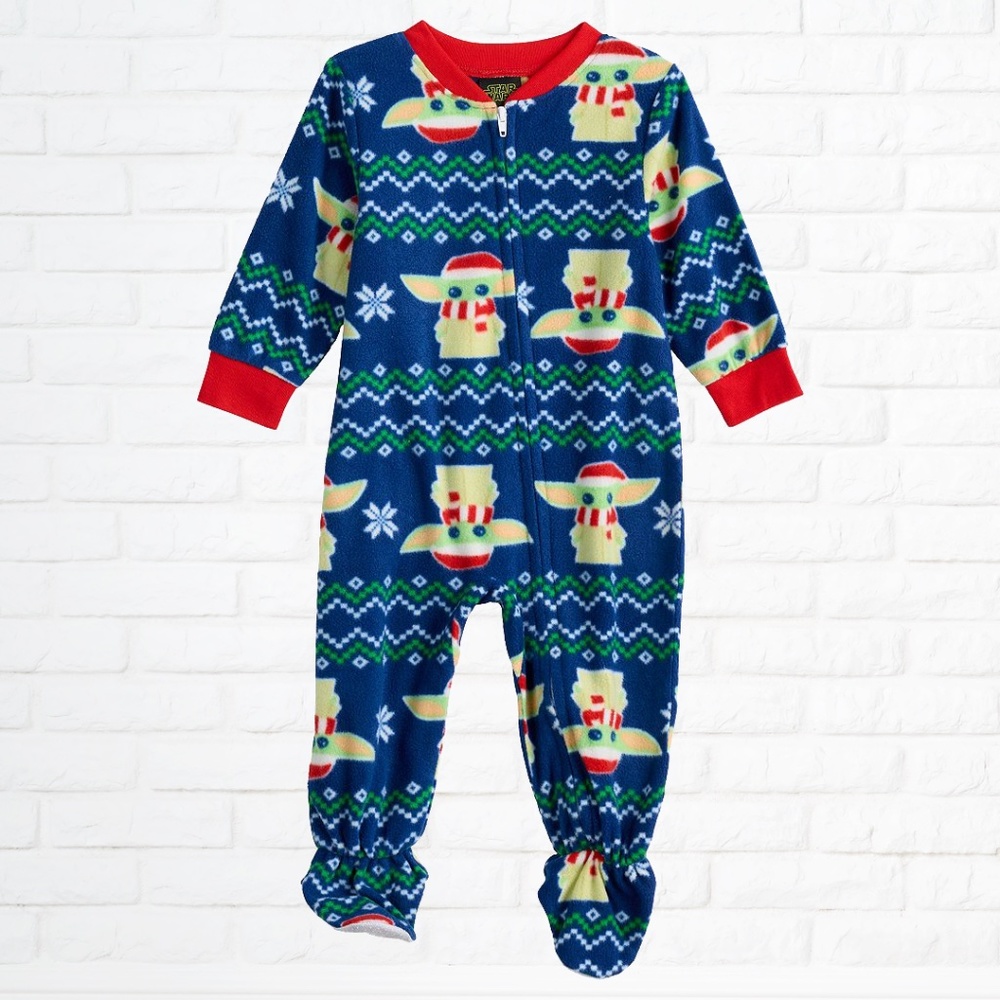 NWT Star Wars The Mandalorian Grogu Aka Baby Yoda Footed Pajamas - 24M